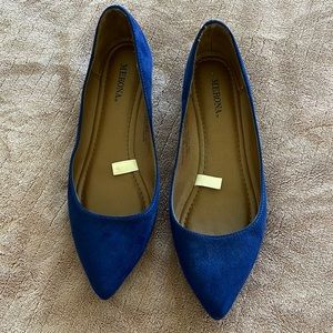 Merona Blue Suede Wedge Flat